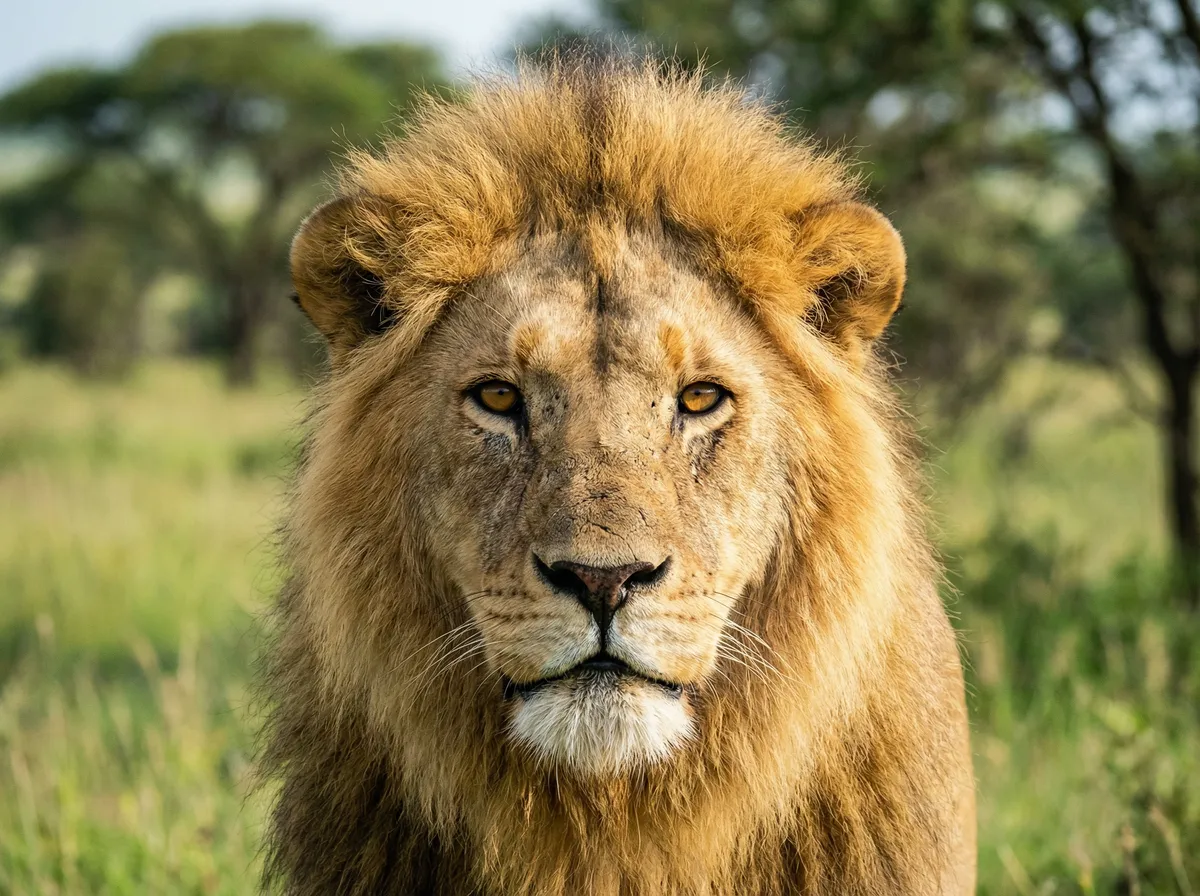 非洲雄狮特写 - 动物频道 精选物种
